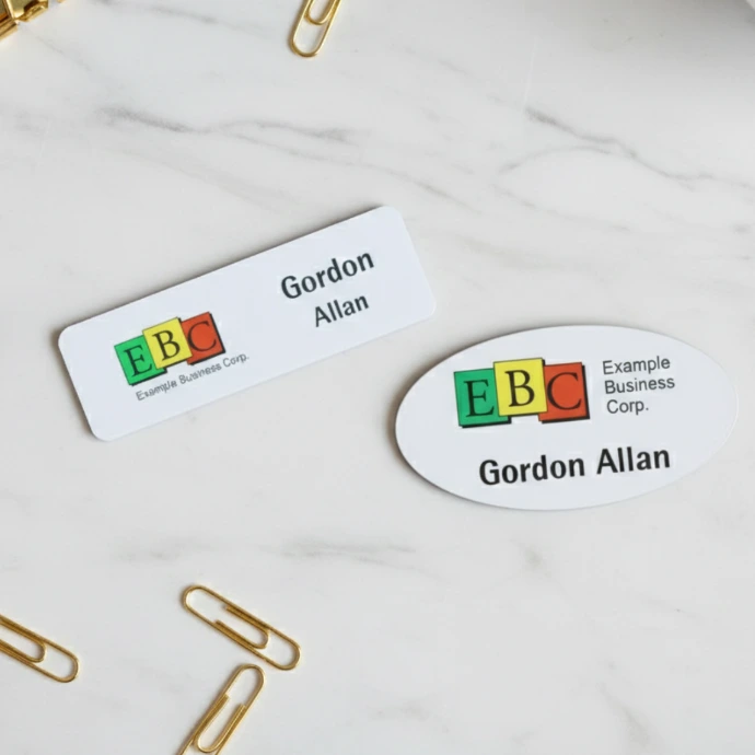 Full Color Plastic Name Badges