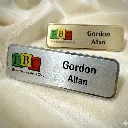 Duotone premium silver metal custom name badges.webp