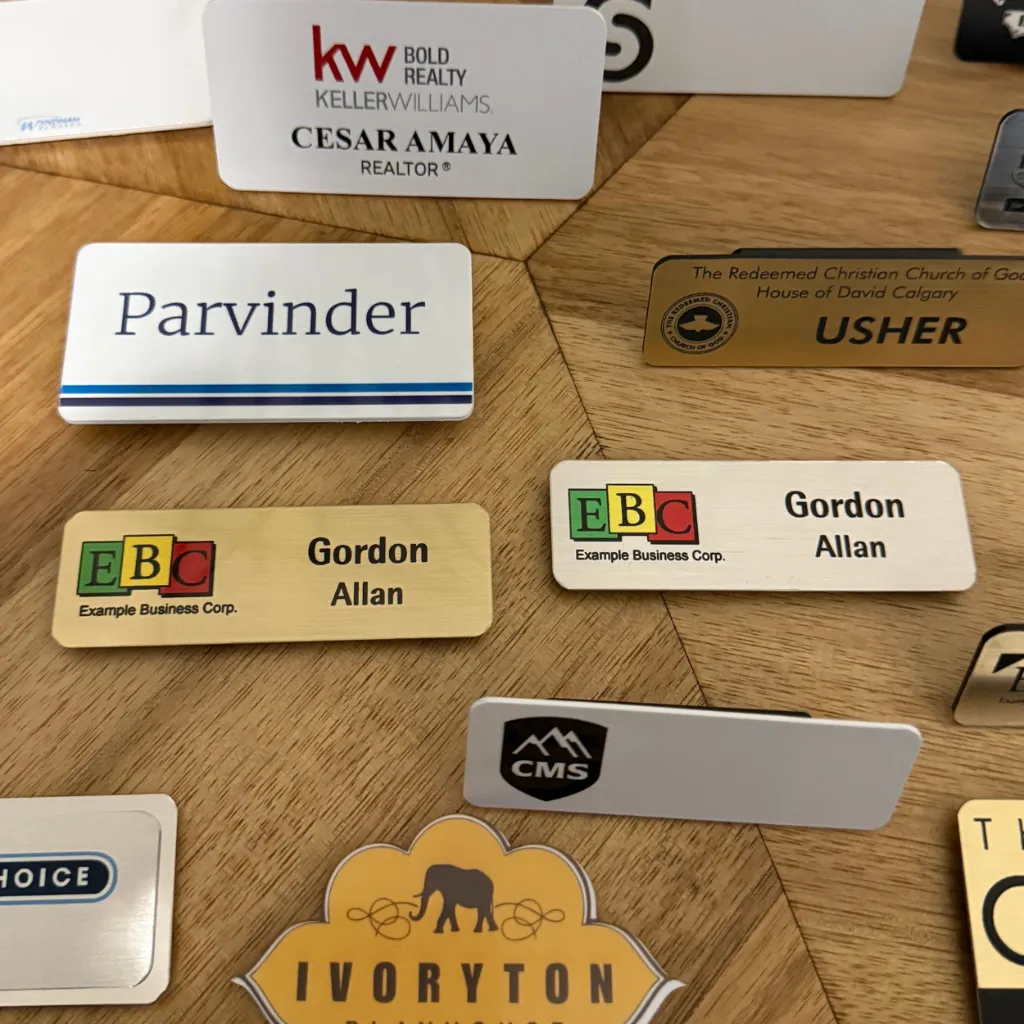 different kind of name badges custom shape name badges.webp