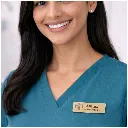 custom-nurse-name-tag-personalized-dental-hygienist-badge-gold-magnet-backing and dentist.webp